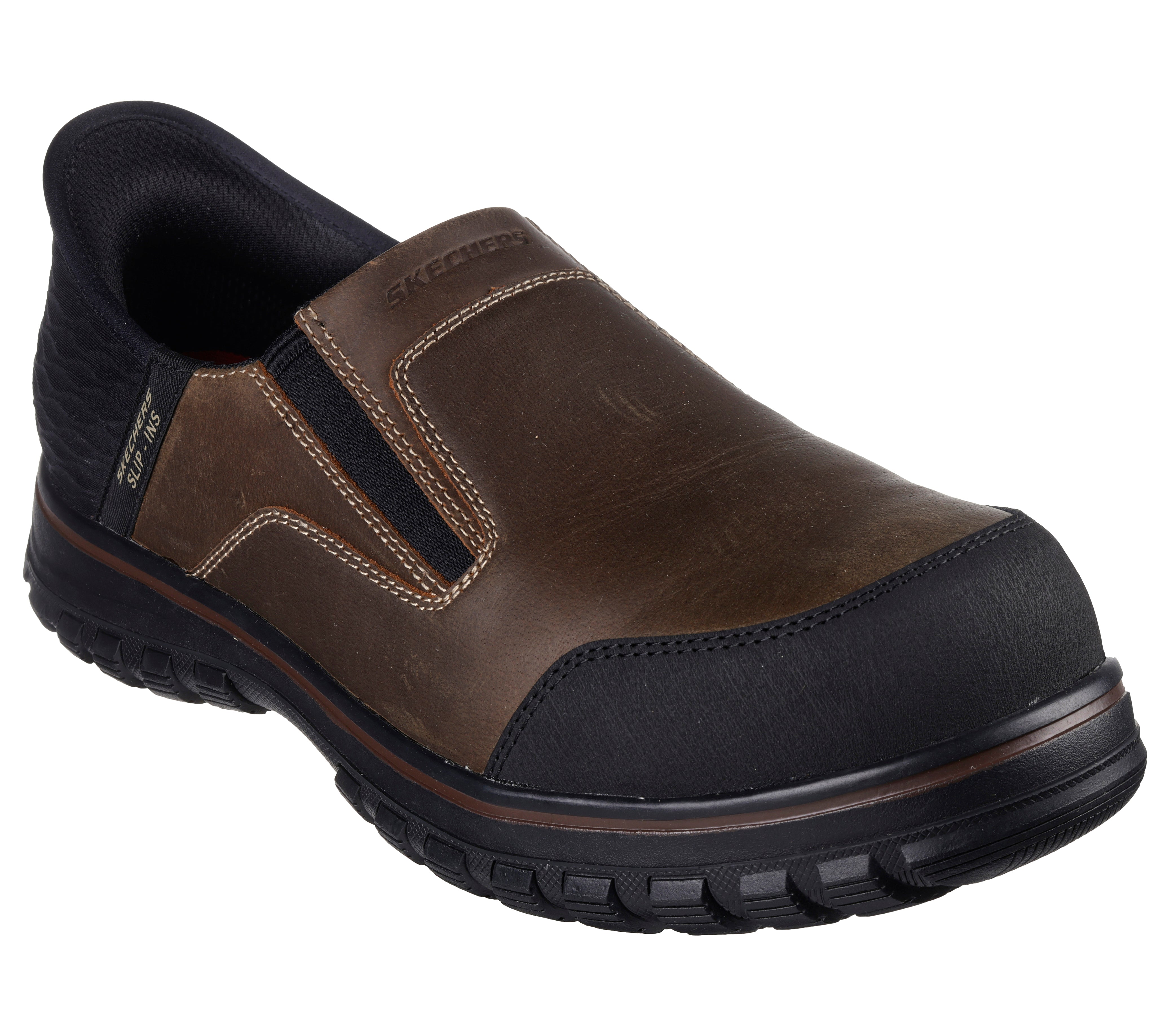 Skechers Work Slip-Ins: Mccoll-Loeman 7.5 Men's Brown Skechers Work Slip-Ins: Mccoll-Loeman 7.5 Men's Brown